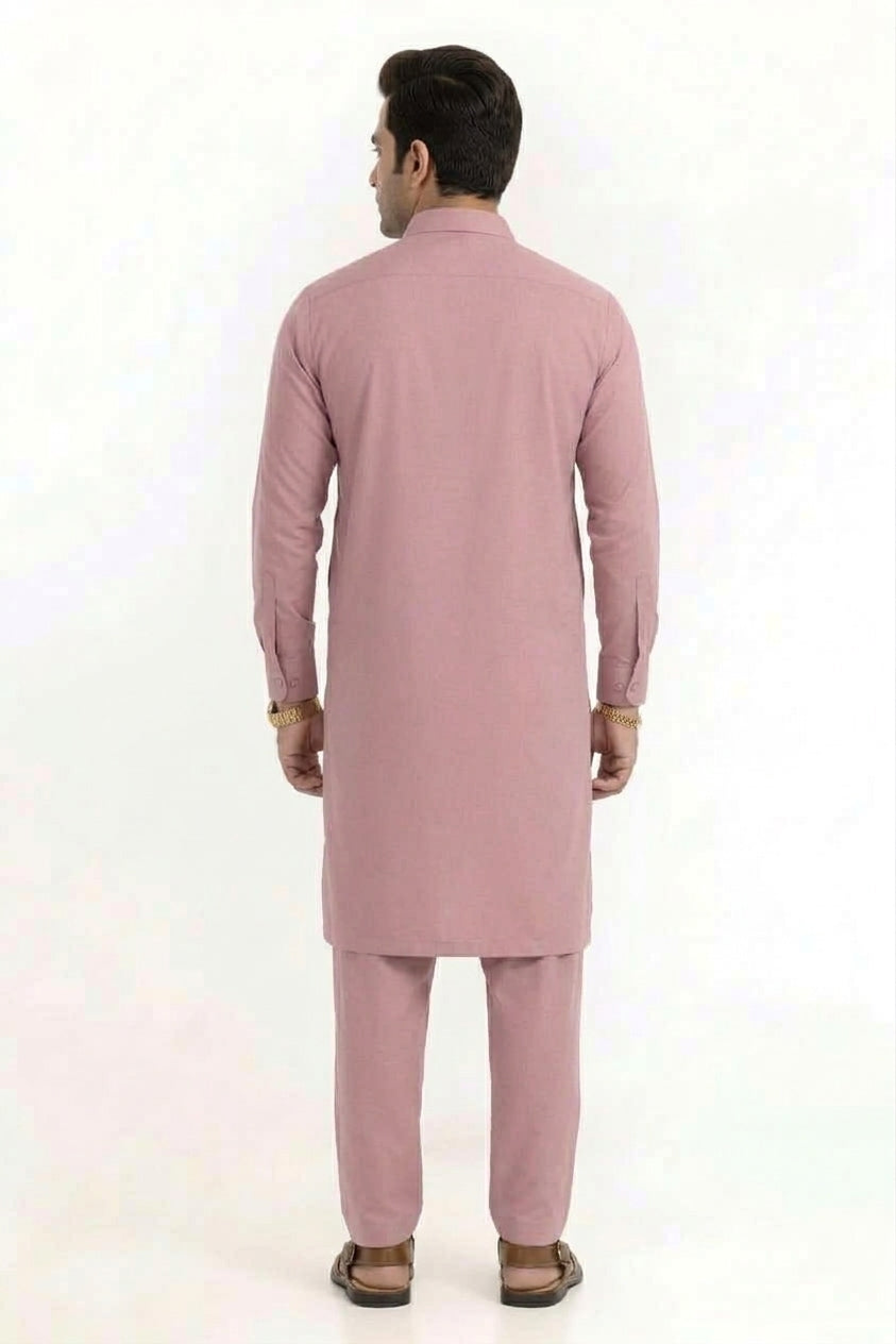 MAUVE PINK LATHA UNSTITCHED FABRIC COTTON