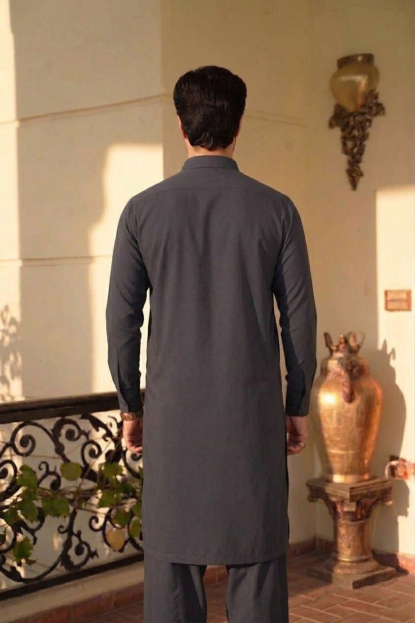 DEEP GREY UNSTICHED WASH & WEAR